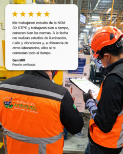 Reseña de GEN MX sobre su estudio NOM-030-STPS y los estudios de iluminación, ruido y vibraciones